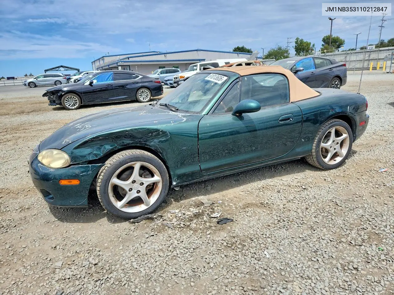 2001 Mazda Mx-5 Miata Base/Ls VIN: JM1NB353110212847 Lot: 61013606