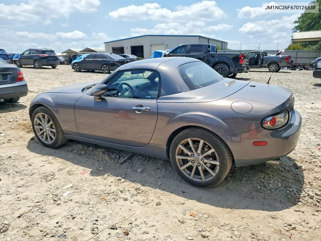 2007 Mazda Mx-5 Miata VIN: JM1NC26F670126538 Lot: 58938406