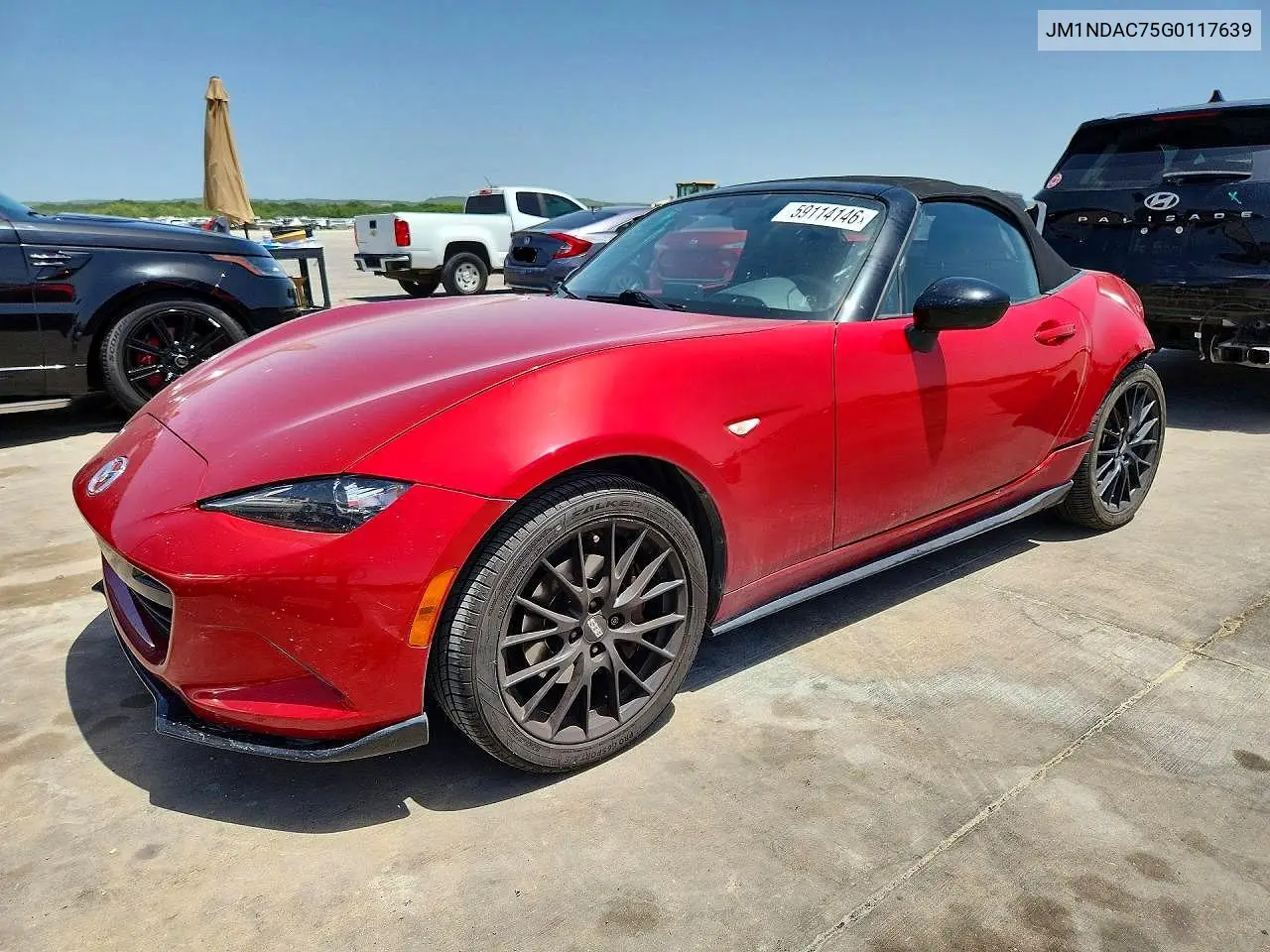 2016 Mazda Mx-5 Miata Club VIN: JM1NDAC75G0117639 Lot: 59114146