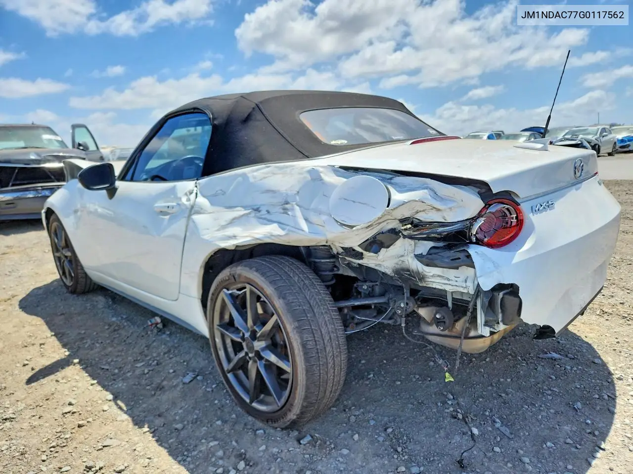 2016 Mazda Mx-5 Miata Club VIN: JM1NDAC77G0117562 Lot: 59383036
