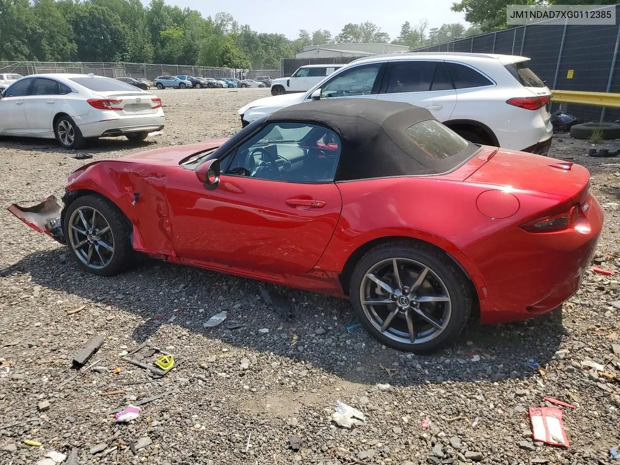 2016 Mazda Mx-5 Miata Grand Touring VIN: JM1NDAD7XG0112385 Lot: 61086716