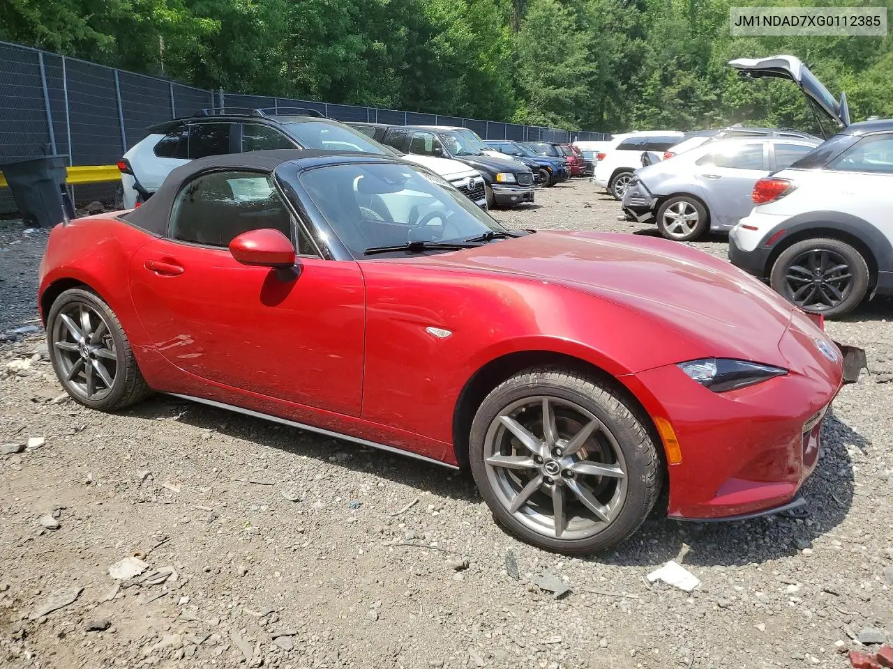 2016 Mazda Mx-5 Miata Grand Touring VIN: JM1NDAD7XG0112385 Lot: 61086716