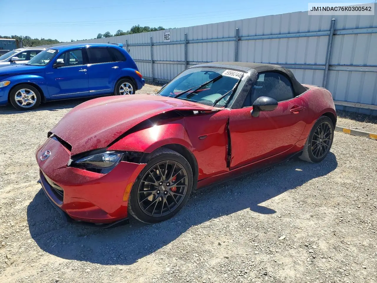 2019 Mazda Mx-5 Miata Club VIN: JM1NDAC76K0300542 Lot: 59992446