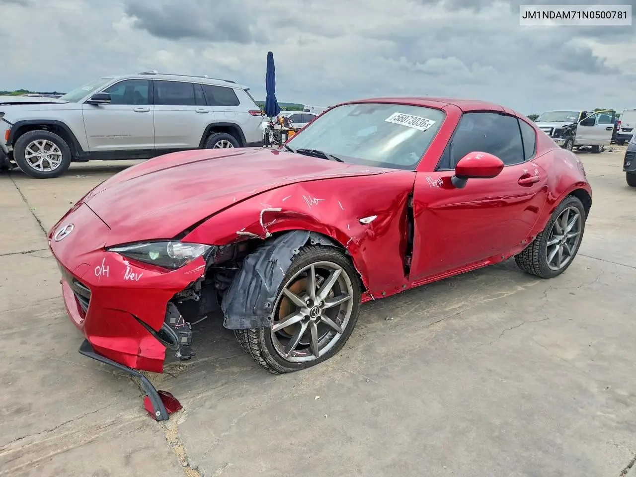 2022 Mazda Mx-5 Miata Grand Touring VIN: JM1NDAM71N0500781 Lot: 56073036