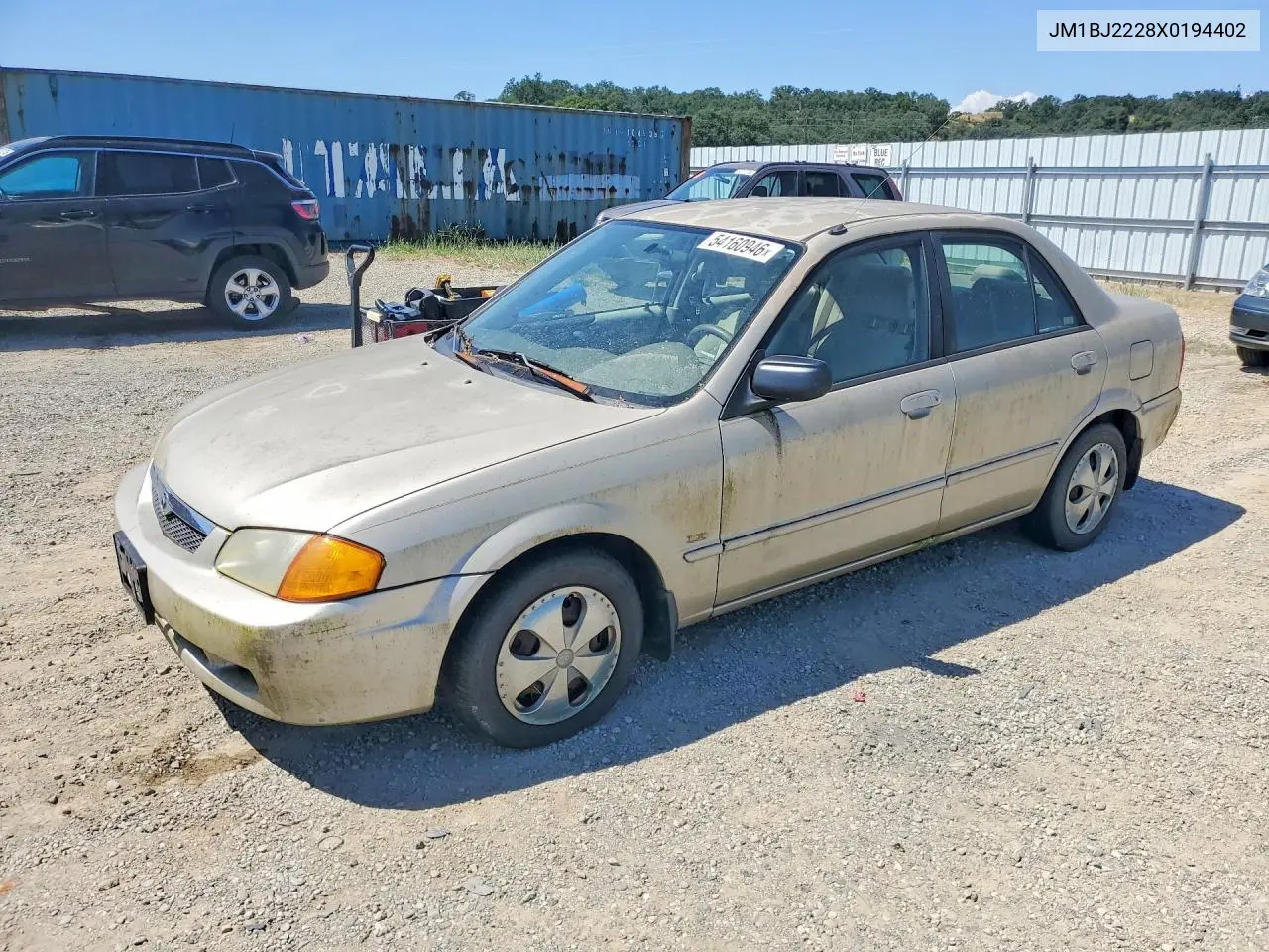1999 Mazda Protege Dx VIN: JM1BJ2228X0194402 Lot: 54160946