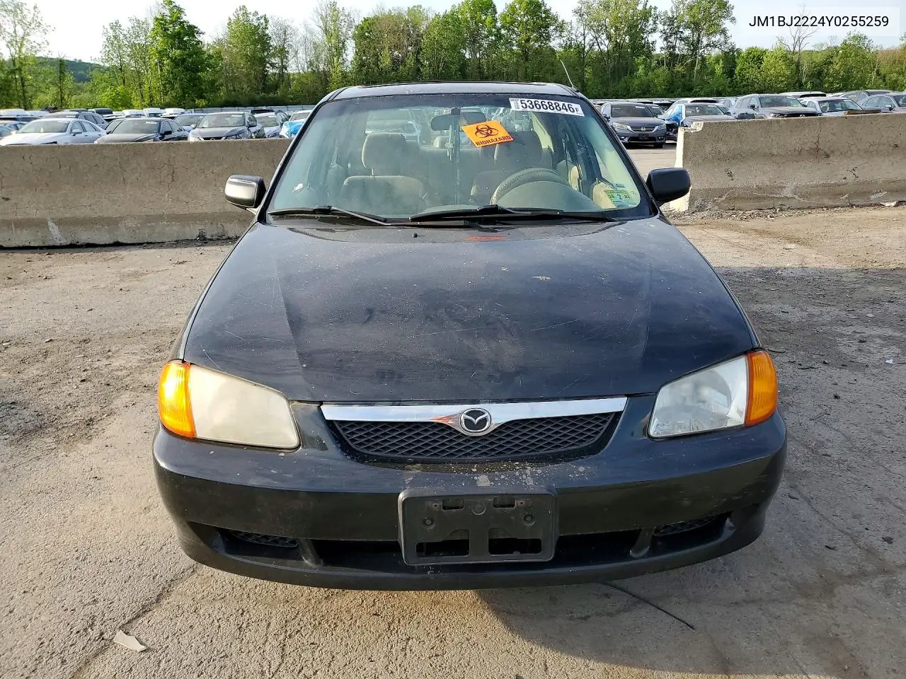 2000 Mazda Protege Dx VIN: JM1BJ2224Y0255259 Lot: 53668846