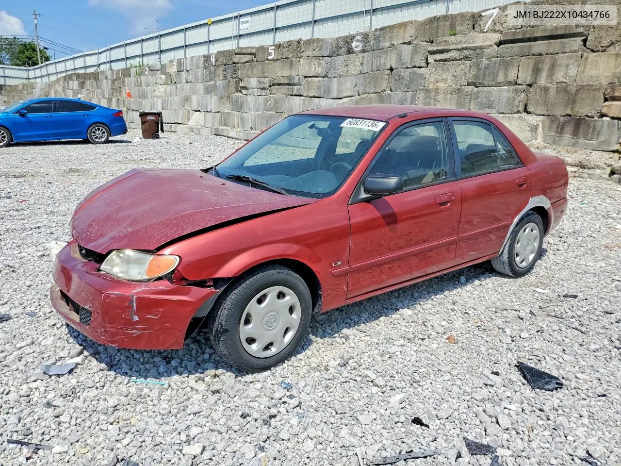 2001 Mazda Protege Dx VIN: JM1BJ222X10434766 Lot: 60831136