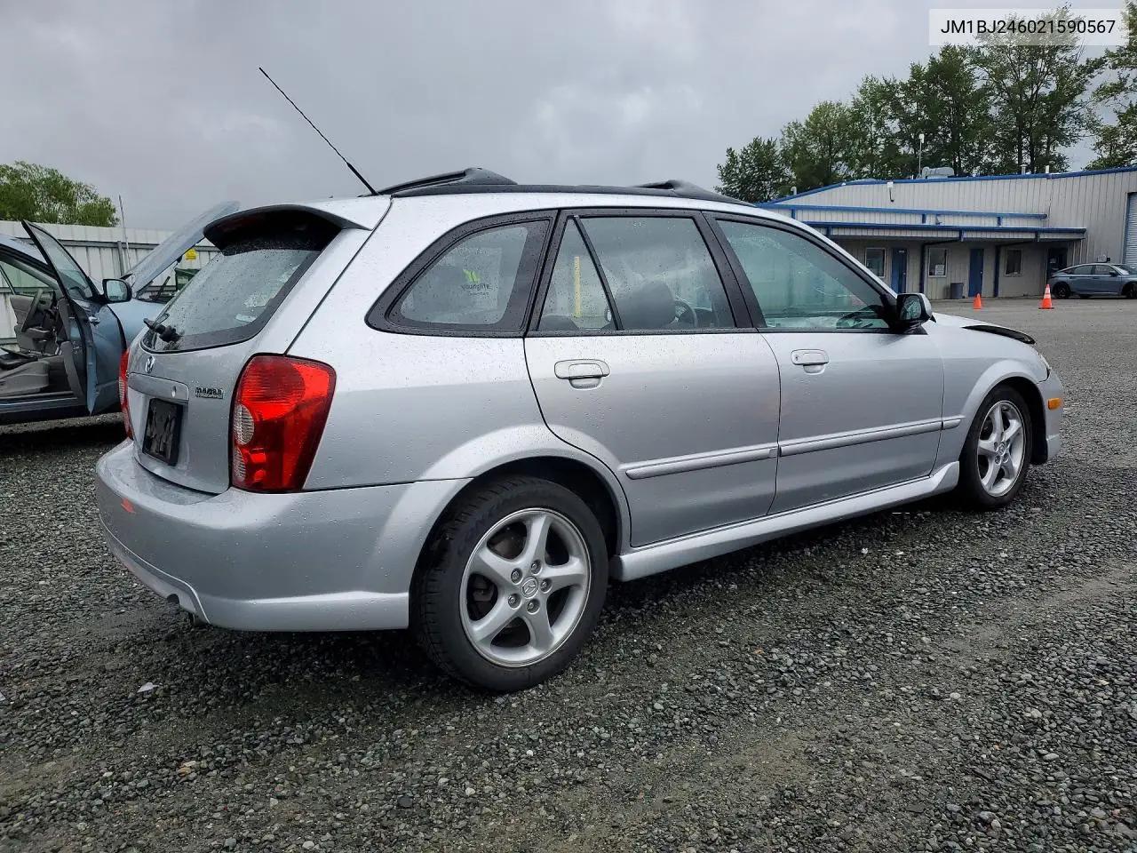 2002 Mazda Protege Pr5 VIN: JM1BJ246021590567 Lot: 56598736