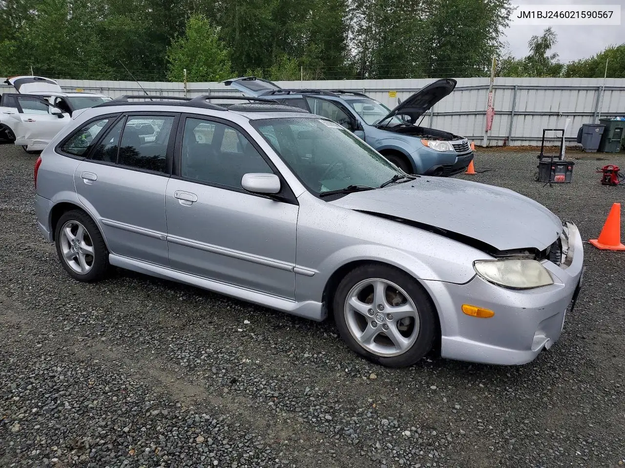 2002 Mazda Protege Pr5 VIN: JM1BJ246021590567 Lot: 56598736