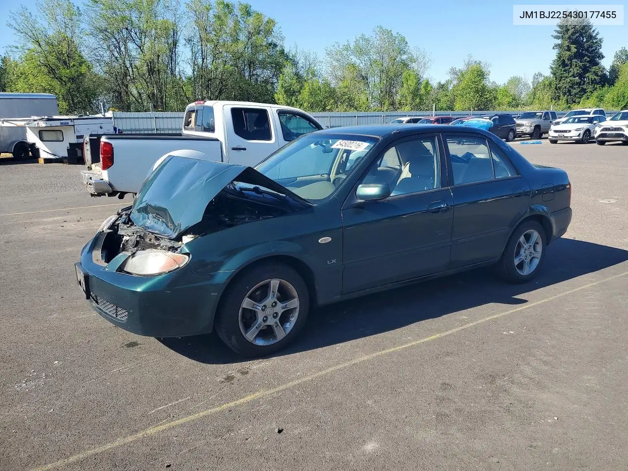2003 Mazda Protege Dx VIN: JM1BJ225430177455 Lot: 54500246