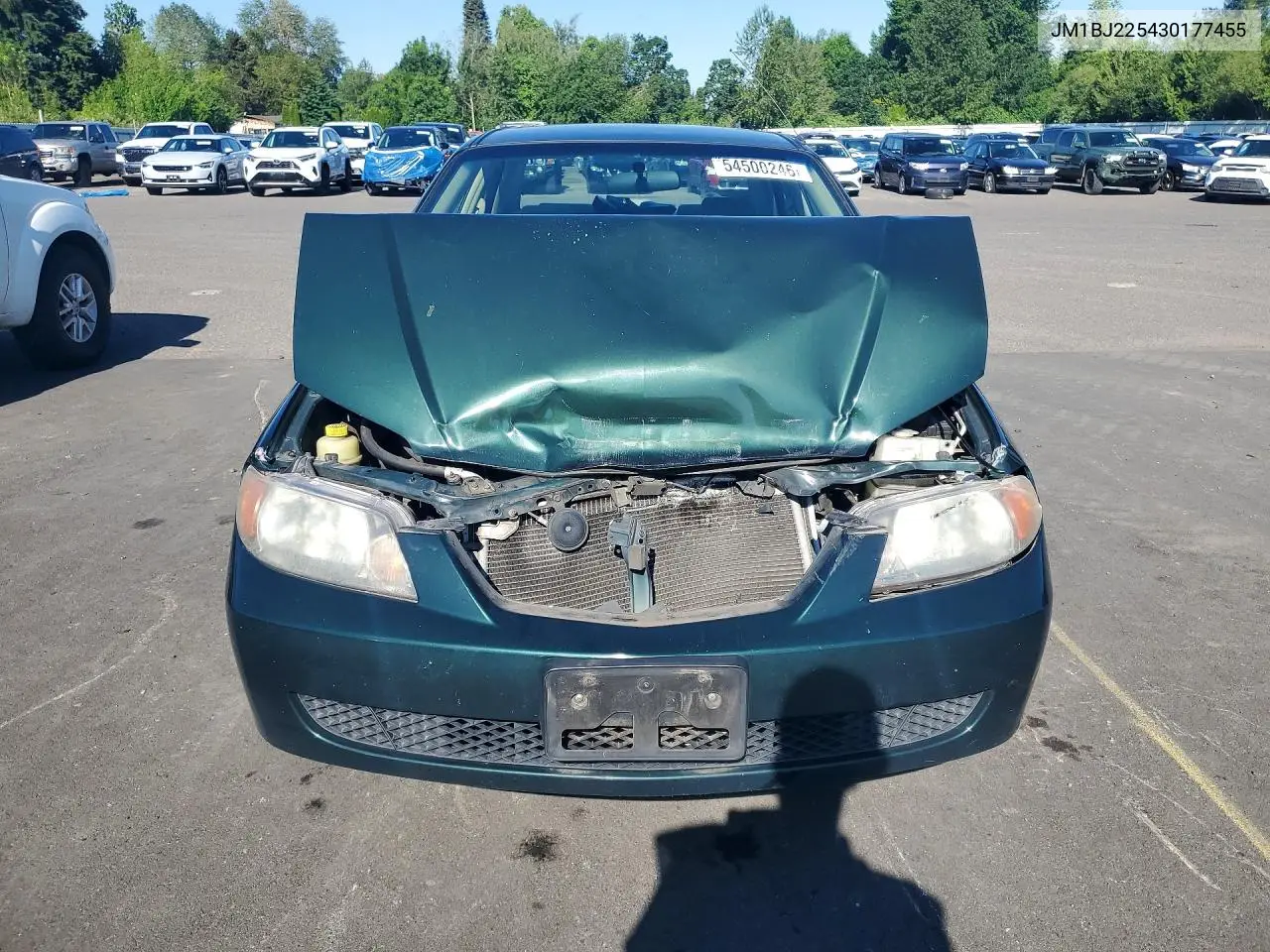 2003 Mazda Protege Dx VIN: JM1BJ225430177455 Lot: 54500246
