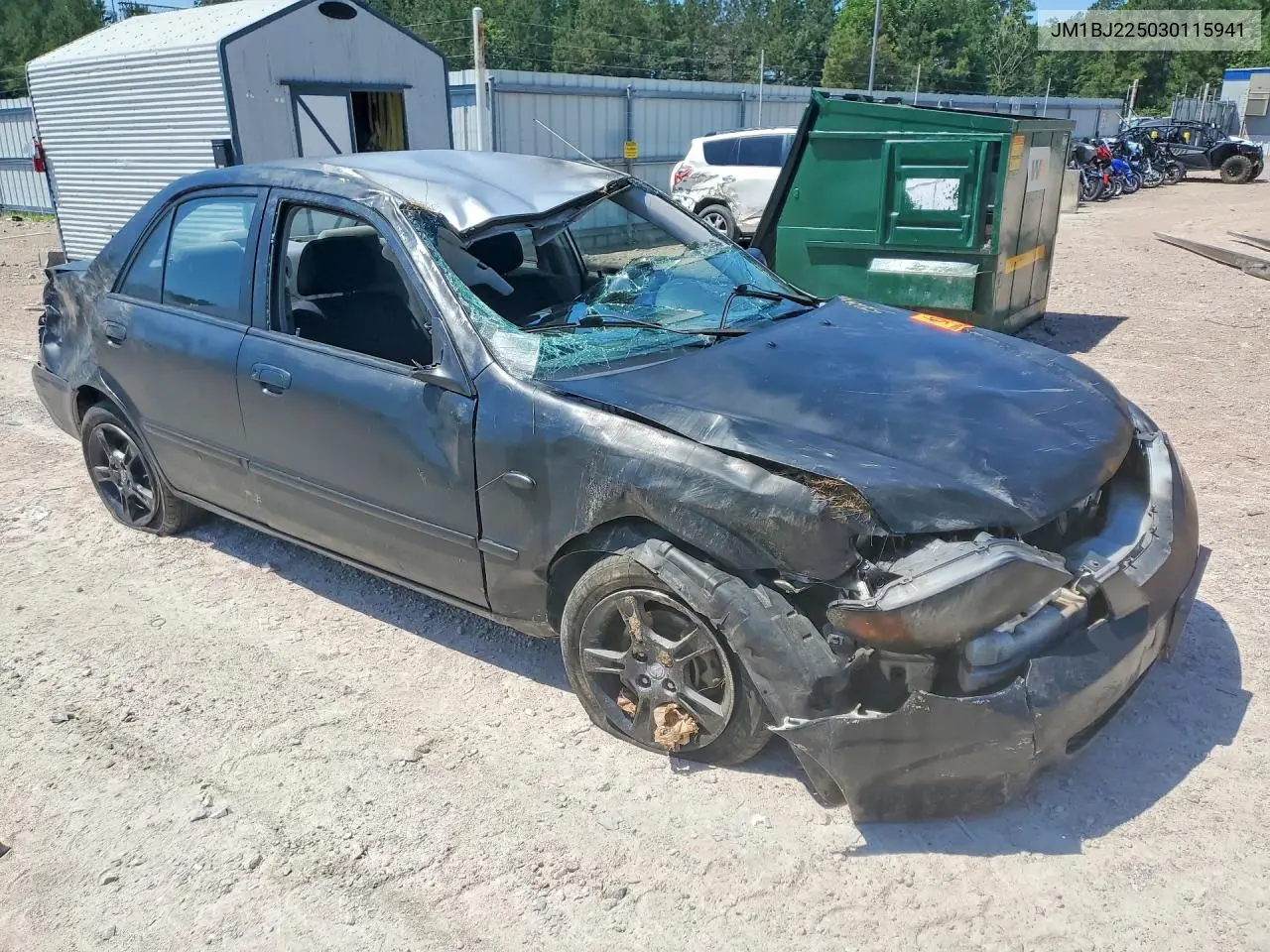 2003 Mazda Protege VIN: JM1BJ225030115941 Lot: 57229706
