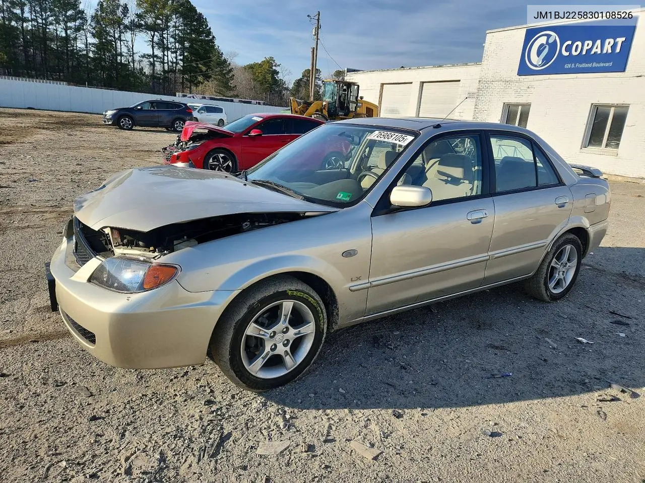 2003 Mazda Protege Dx VIN: JM1BJ225830108526 Lot: 58376976