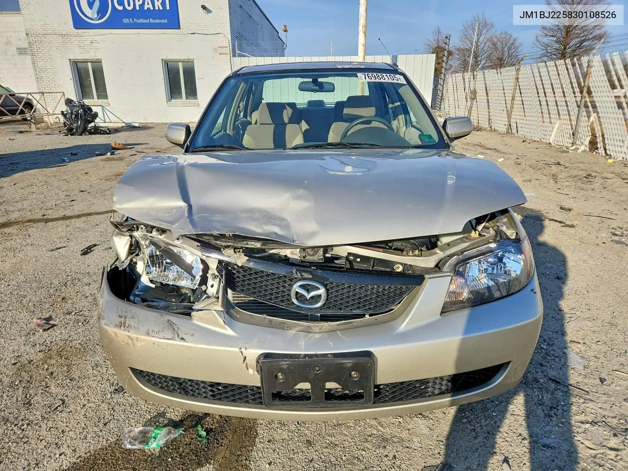 2003 Mazda Protege Dx VIN: JM1BJ225830108526 Lot: 58376976