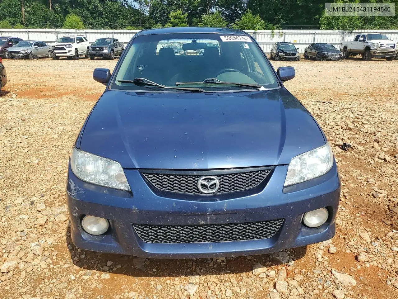 2003 Mazda Protege Pr5 VIN: JM1BJ245431194540 Lot: 59984746