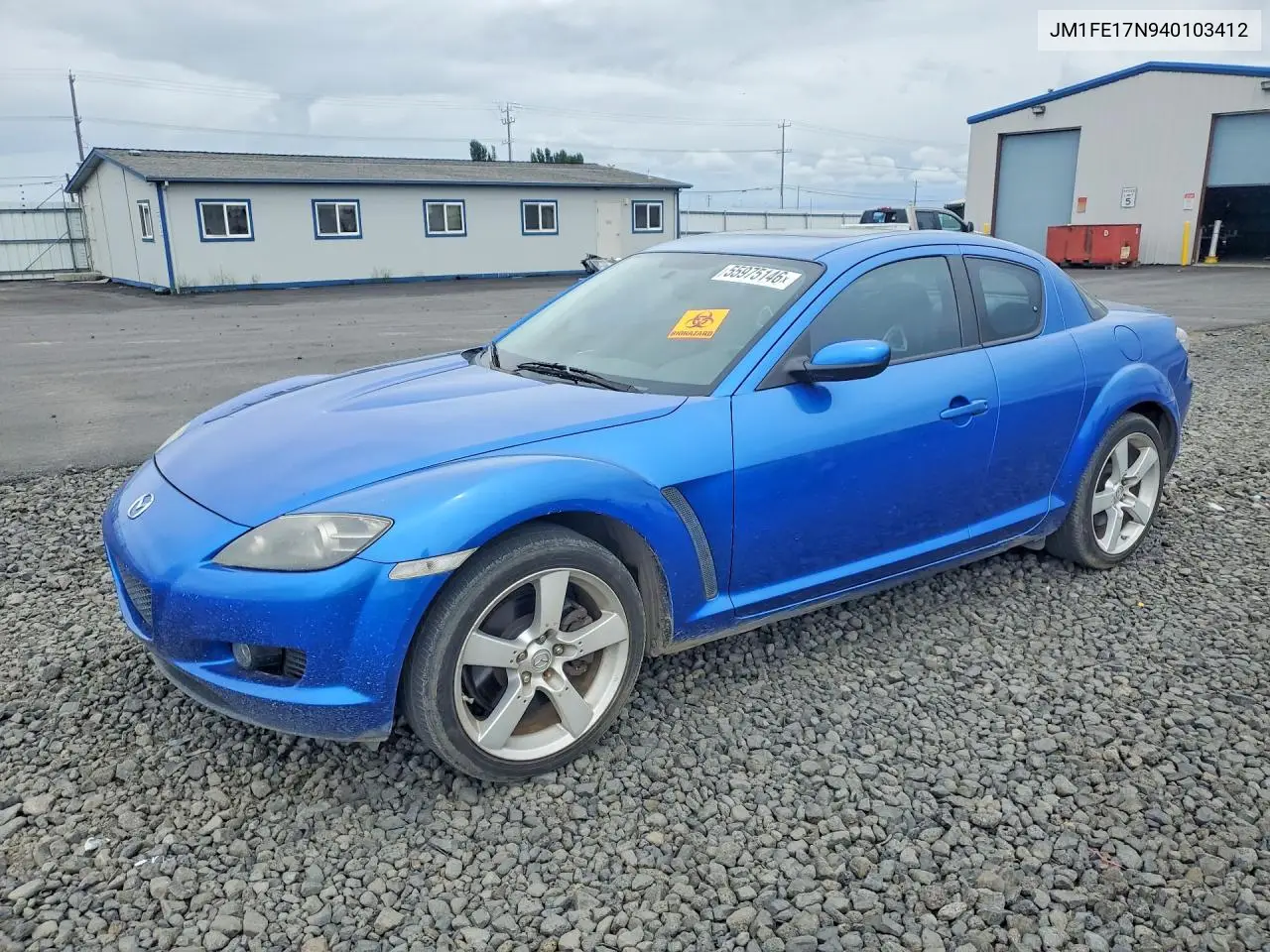2004 Mazda Rx8 VIN: JM1FE17N940103412 Lot: 55975146