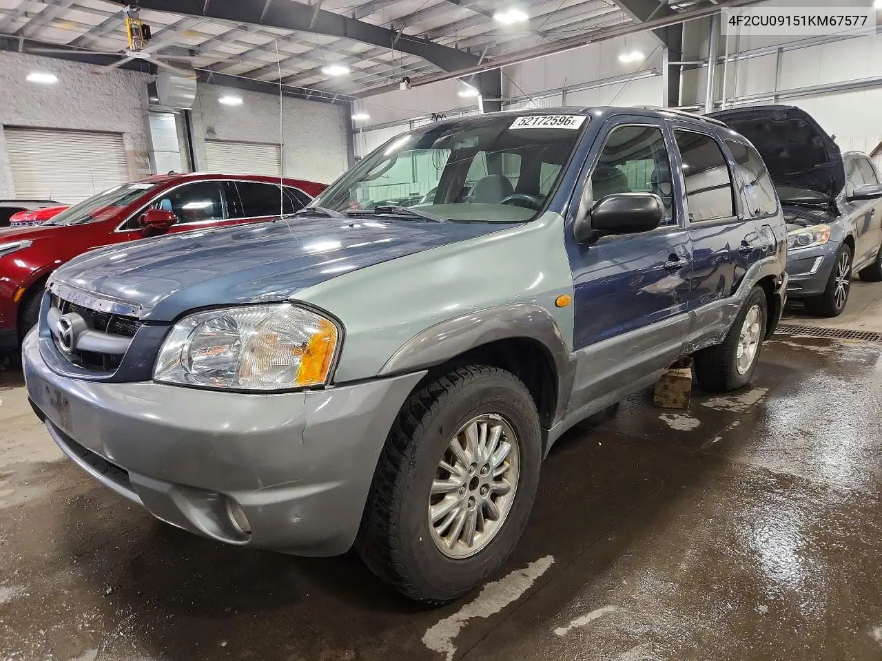 2001 Mazda Tribute Lx VIN: 4F2CU09151KM67577 Lot: 52172596