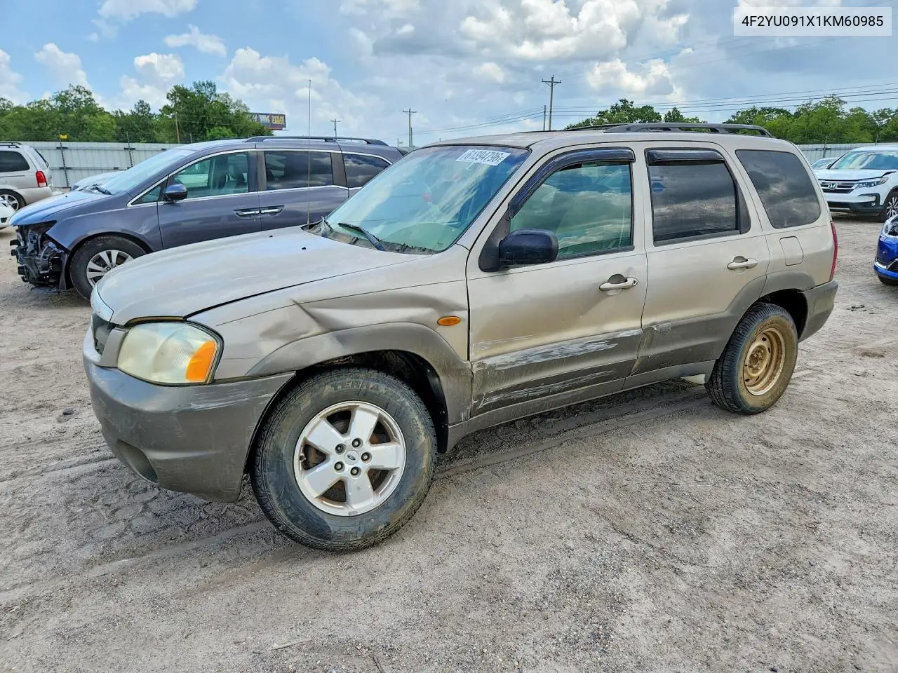 2001 Mazda Tribute Lx VIN: 4F2YU091X1KM60985 Lot: 61394796