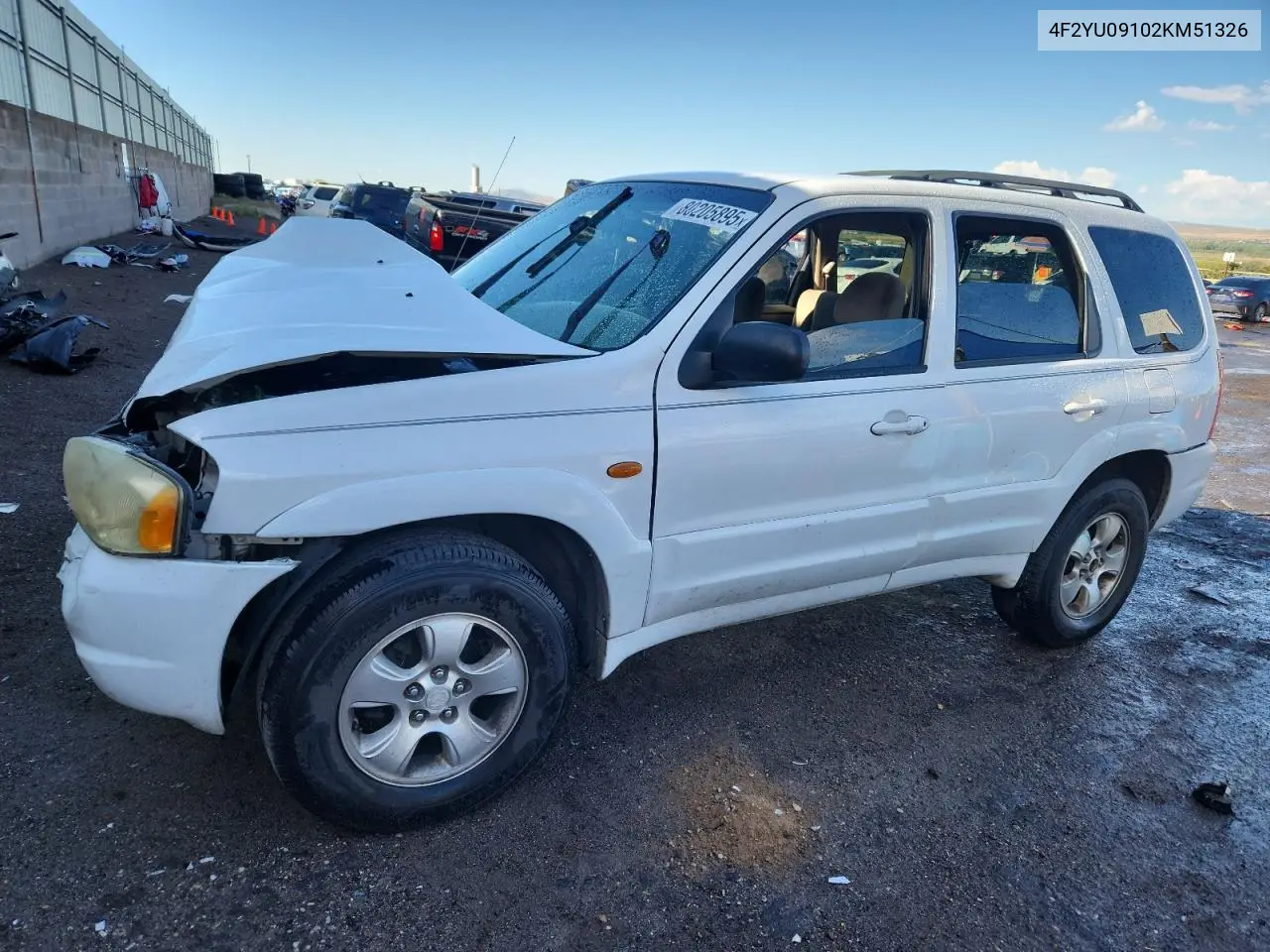 2002 Mazda Tribute Lx VIN: 4F2YU09102KM51326 Lot: 48735926