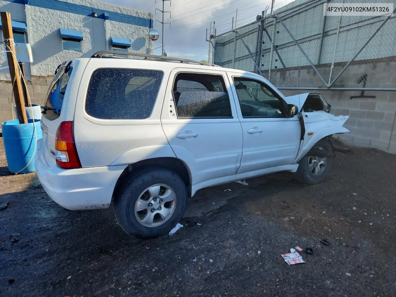 2002 Mazda Tribute Lx VIN: 4F2YU09102KM51326 Lot: 48735926