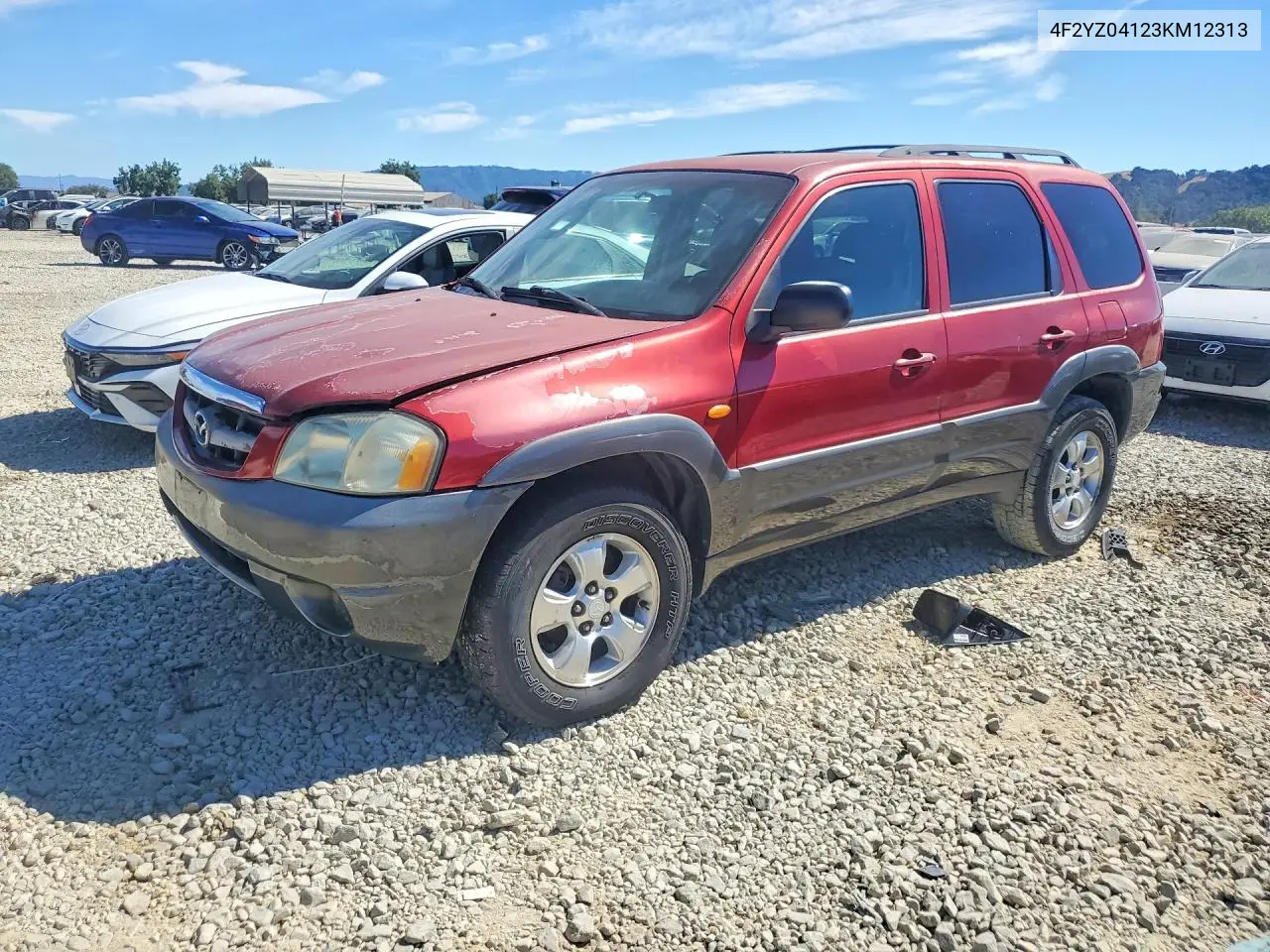 2003 Mazda Tribute Lx VIN: 4F2YZ04123KM12313 Lot: 60071366