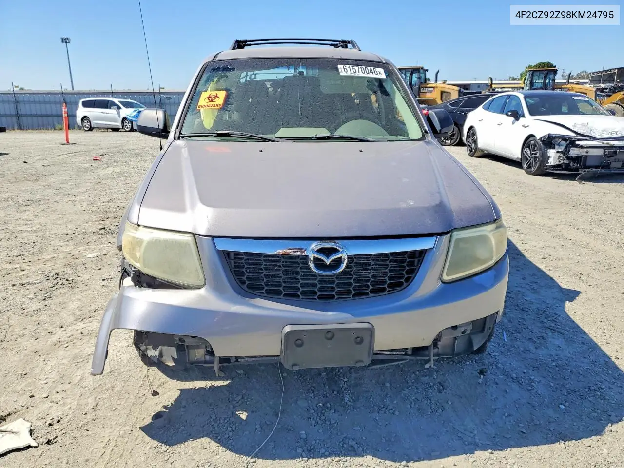 2008 Mazda Tribute I VIN: 4F2CZ92Z98KM24795 Lot: 61570046
