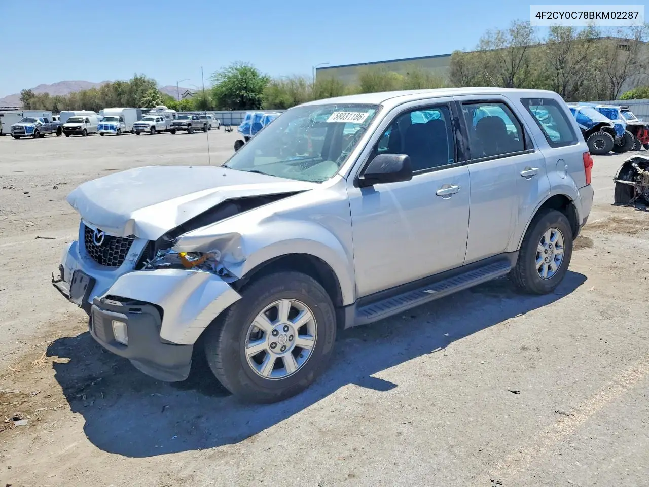 2011 Mazda Tribute I VIN: 4F2CY0C78BKM02287 Lot: 58031186