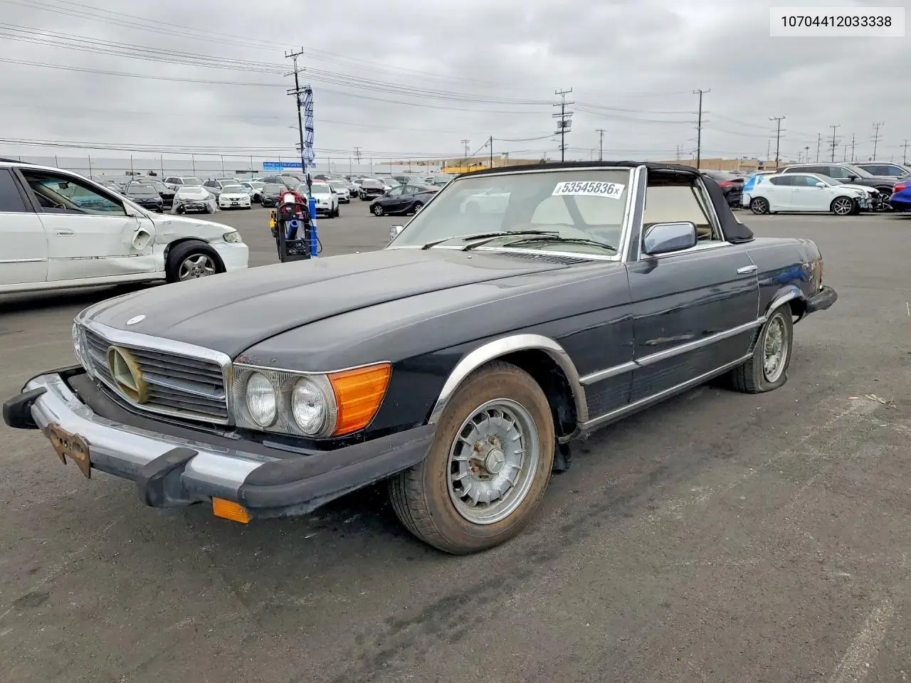 1976 Mercedes-Benz 450 Sl VIN: 10704412033338 Lot: 53545836
