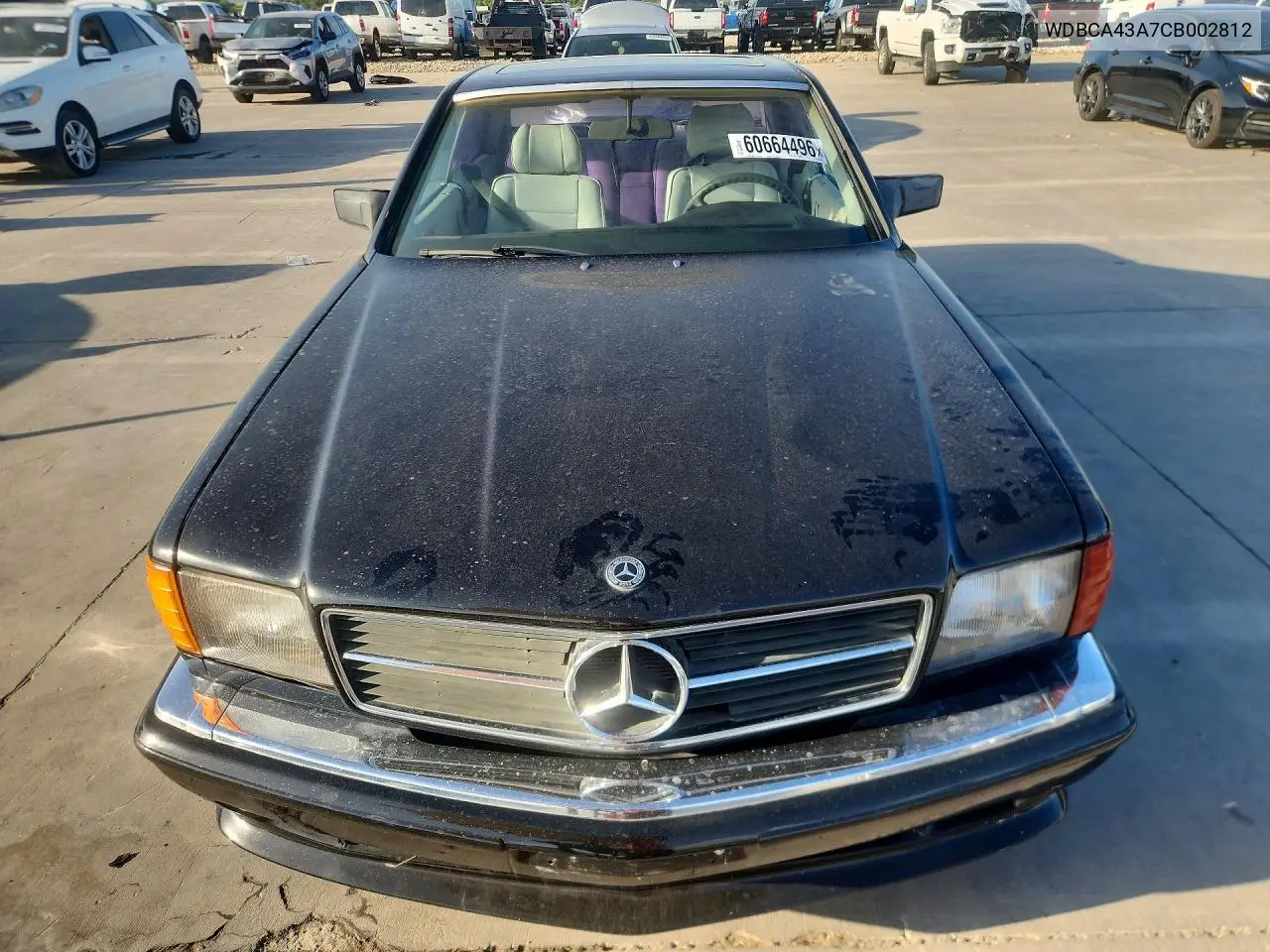 1982 Mercedes-Benz 380 Sec VIN: WDBCA43A7CB002812 Lot: 60664496
