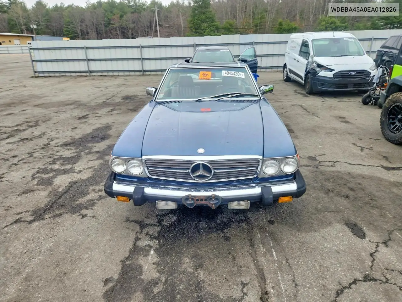 1984 Mercedes-Benz 380 Sl VIN: WDBBA45A0EA012826 Lot: 49454266