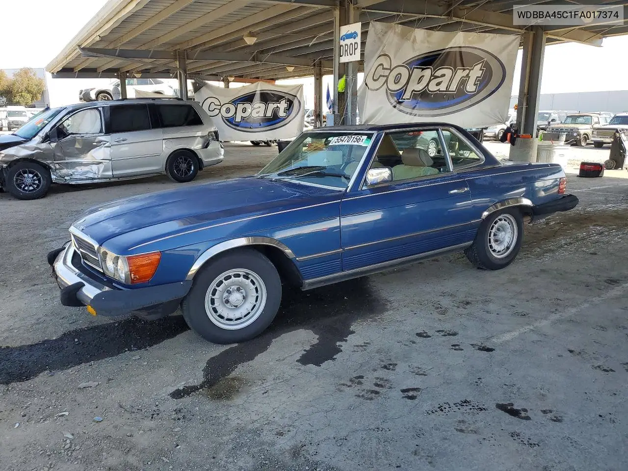 1985 Mercedes-Benz 380 Sl VIN: WDBBA45C1FA017374 Lot: 55470156