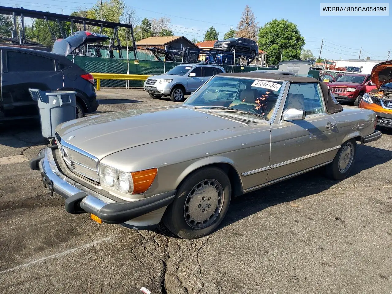 1986 Mercedes-Benz 560 Sl VIN: WDBBA48D5GA054398 Lot: 62346136