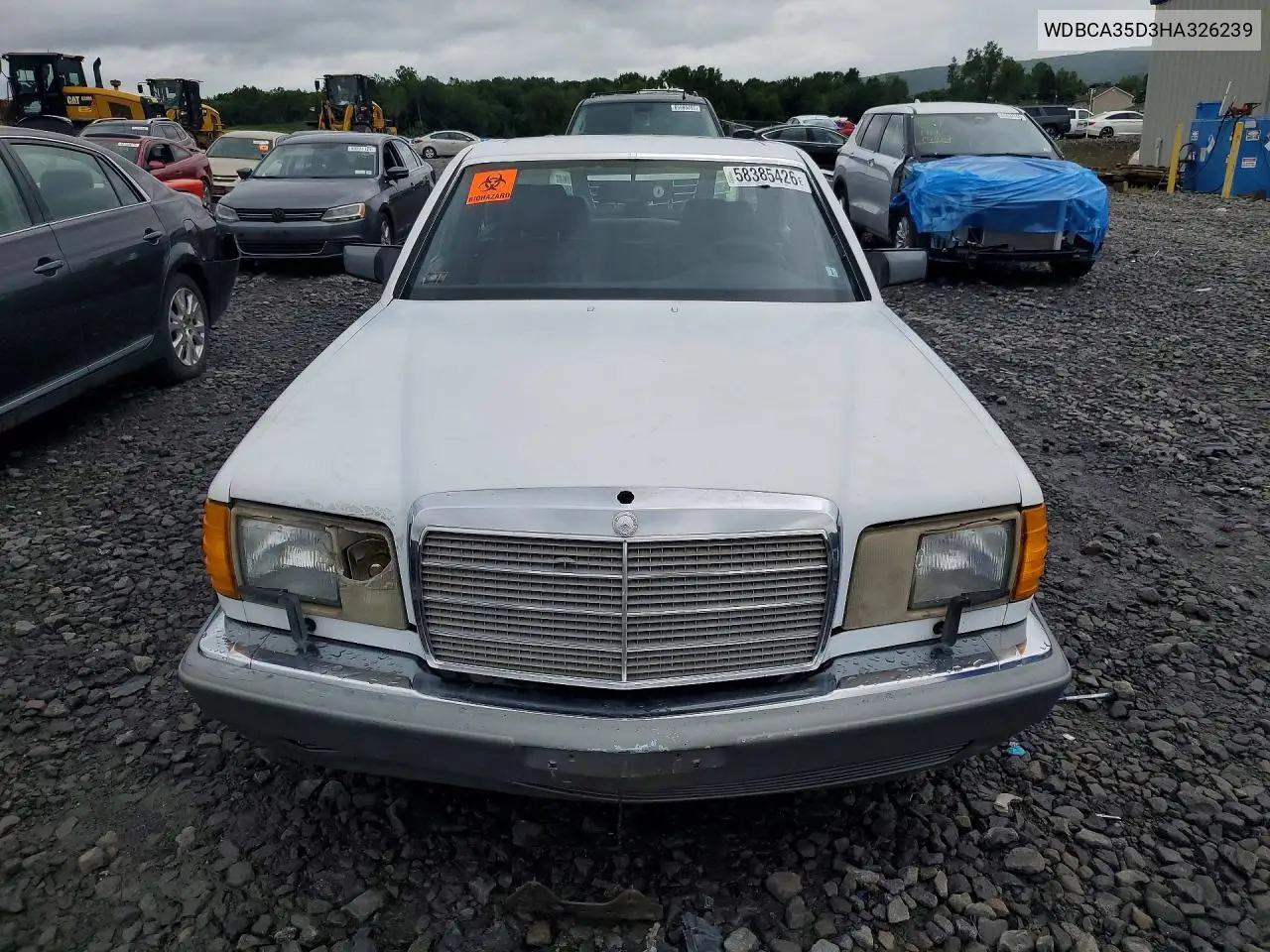 1987 Mercedes-Benz 420 Sel VIN: WDBCA35D3HA326239 Lot: 58385426