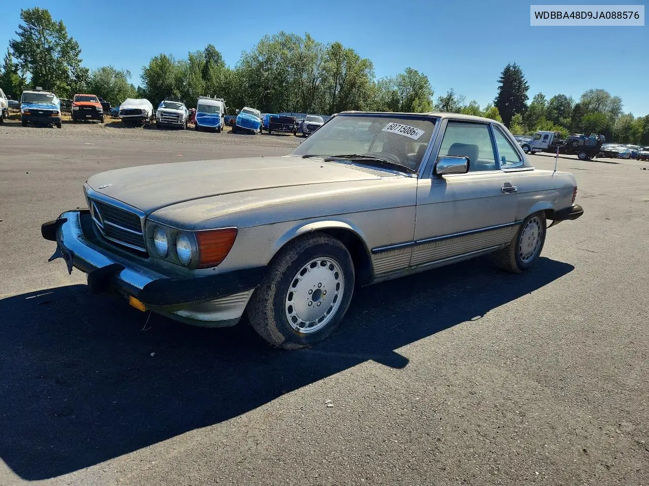 1988 Mercedes-Benz 560 Sl VIN: WDBBA48D9JA088576 Lot: 60715086