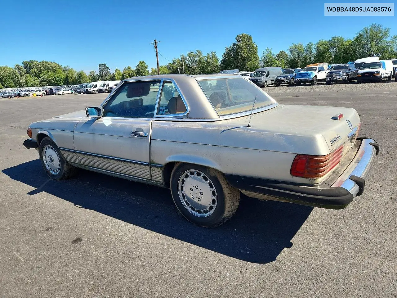 1988 Mercedes-Benz 560 Sl VIN: WDBBA48D9JA088576 Lot: 60715086