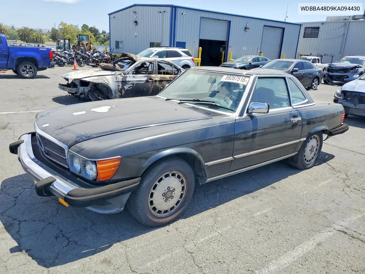 1989 Mercedes-Benz 560 Sl VIN: WDBBA48D9KA094430 Lot: 59287516