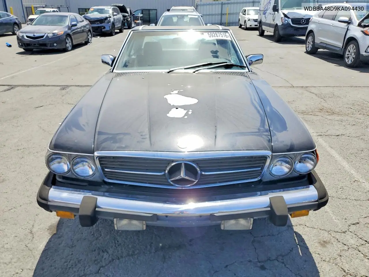 1989 Mercedes-Benz 560 Sl VIN: WDBBA48D9KA094430 Lot: 59287516
