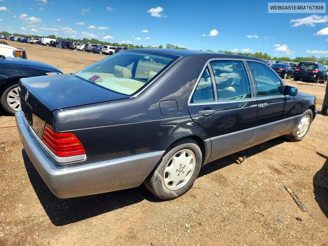 1994 Mercedes-Benz S 500 VIN: WDBGA51E4RA167308 Lot: 56454366