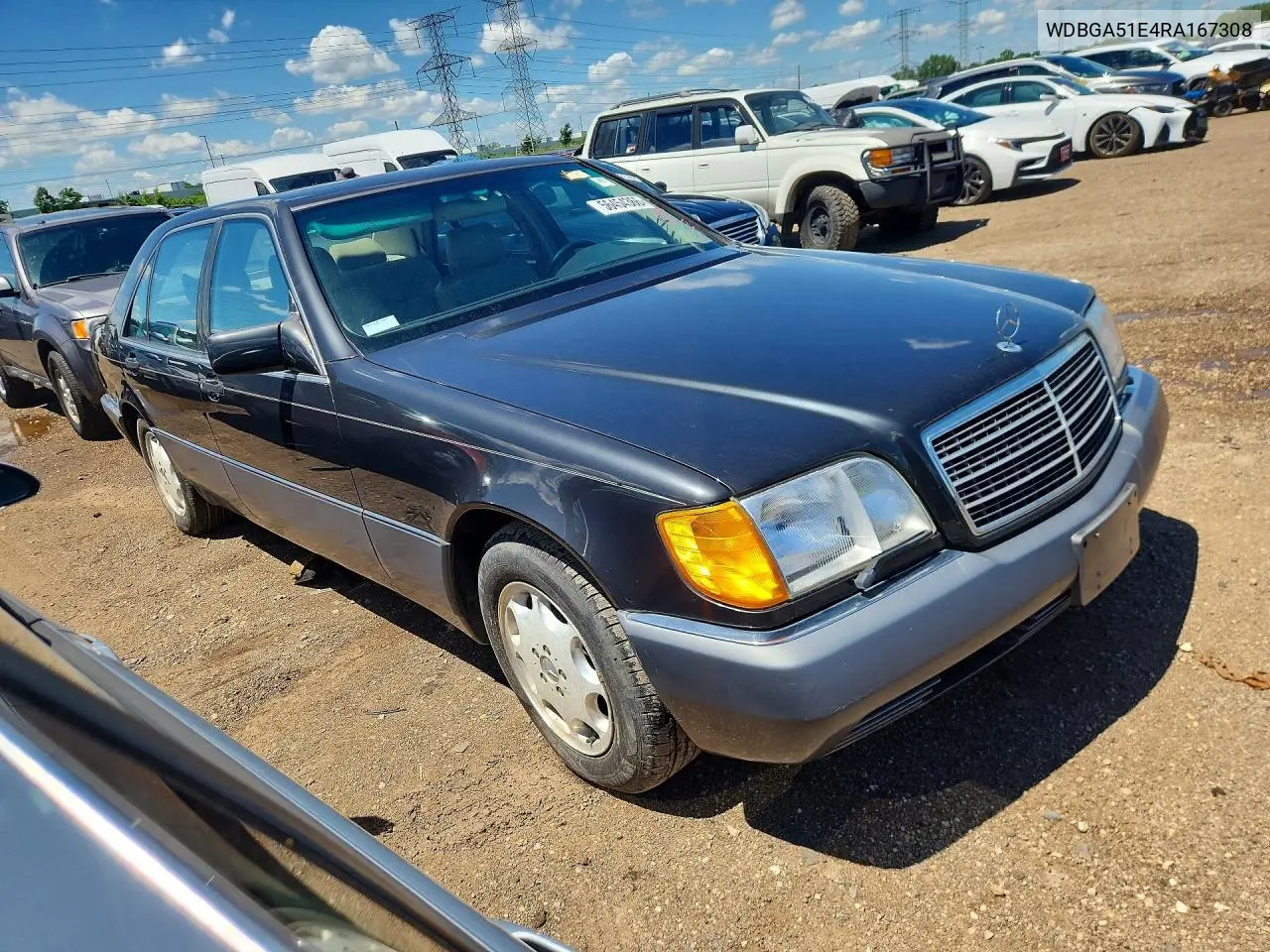 1994 Mercedes-Benz S 500 VIN: WDBGA51E4RA167308 Lot: 56454366