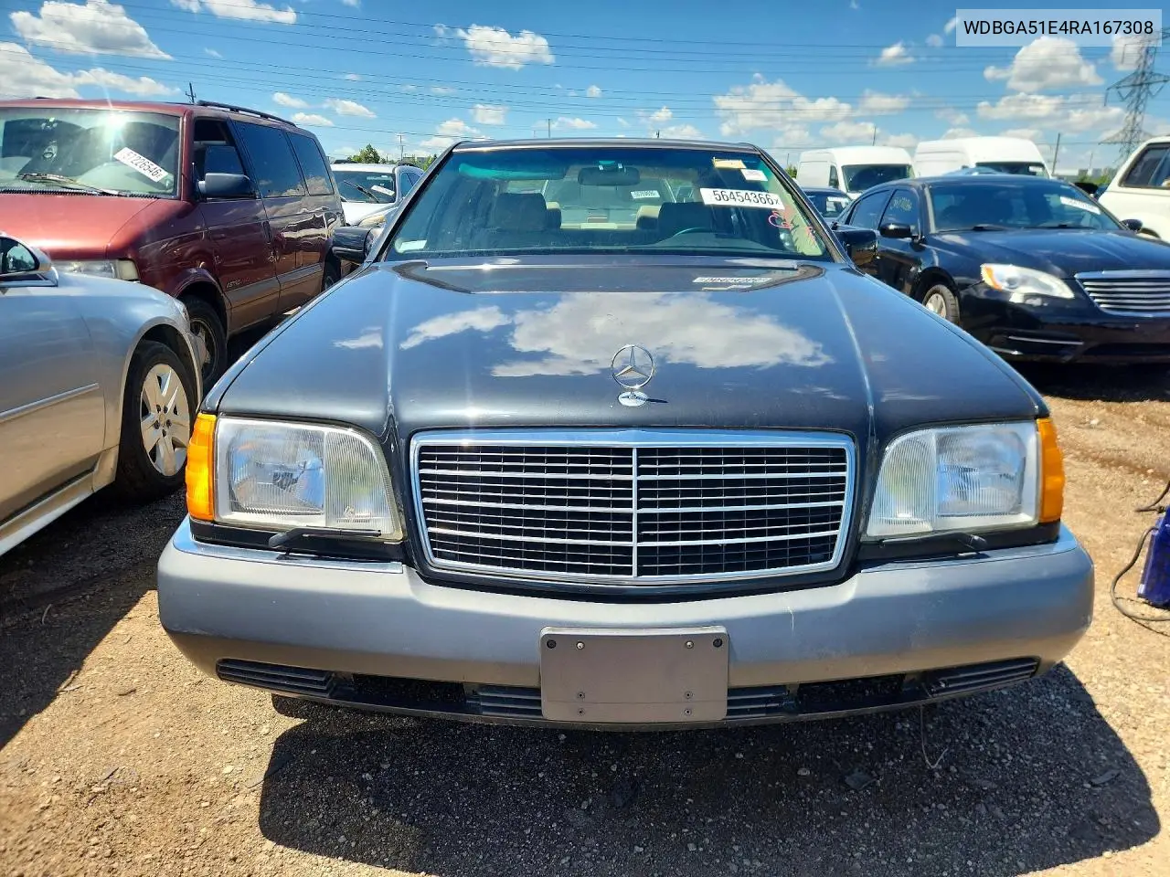 1994 Mercedes-Benz S 500 VIN: WDBGA51E4RA167308 Lot: 56454366