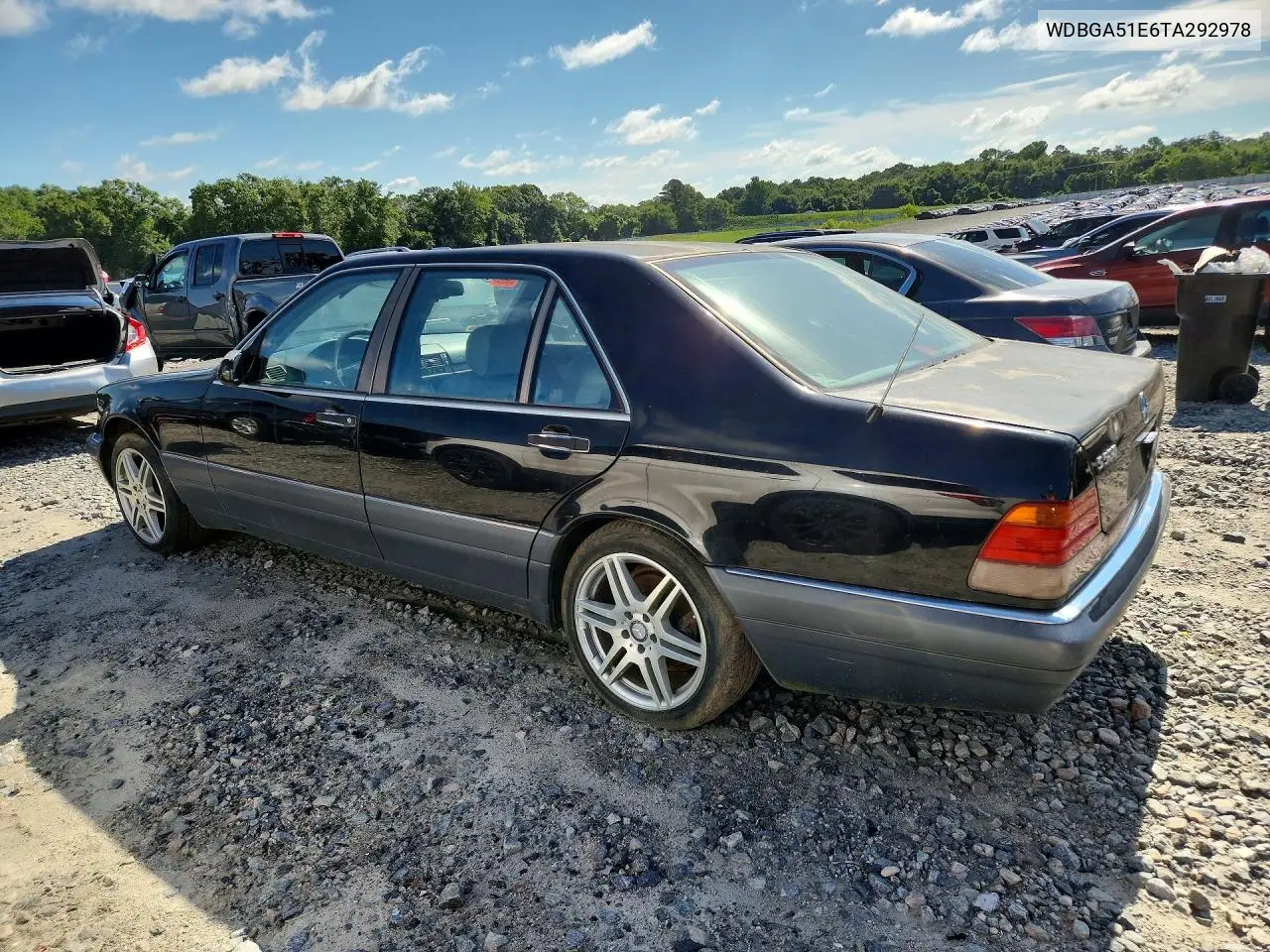 1996 Mercedes-Benz S 500 VIN: WDBGA51E6TA292978 Lot: 57875276