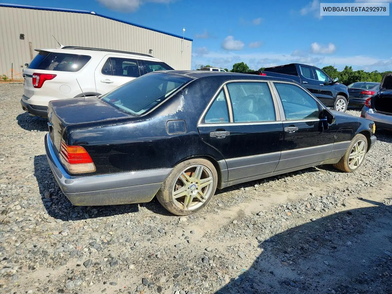 1996 Mercedes-Benz S 500 VIN: WDBGA51E6TA292978 Lot: 57875276