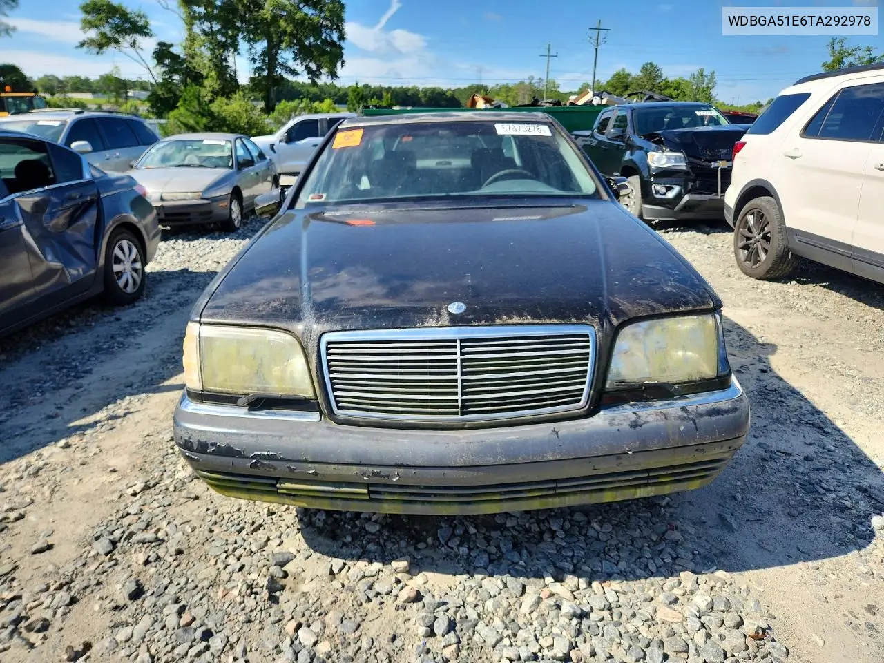 1996 Mercedes-Benz S 500 VIN: WDBGA51E6TA292978 Lot: 57875276