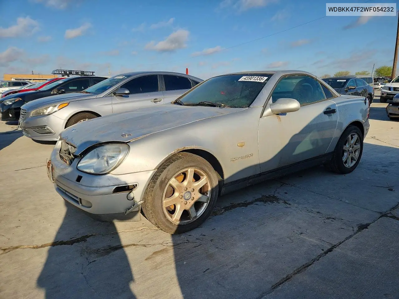 1998 Mercedes-Benz Slk 230 Kompressor VIN: WDBKK47F2WF054232 Lot: 45901336