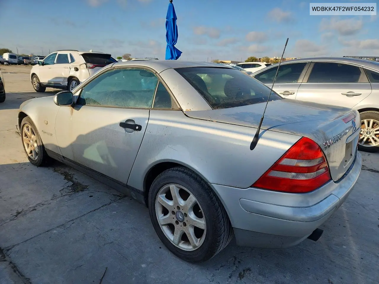 1998 Mercedes-Benz Slk 230 Kompressor VIN: WDBKK47F2WF054232 Lot: 45901336