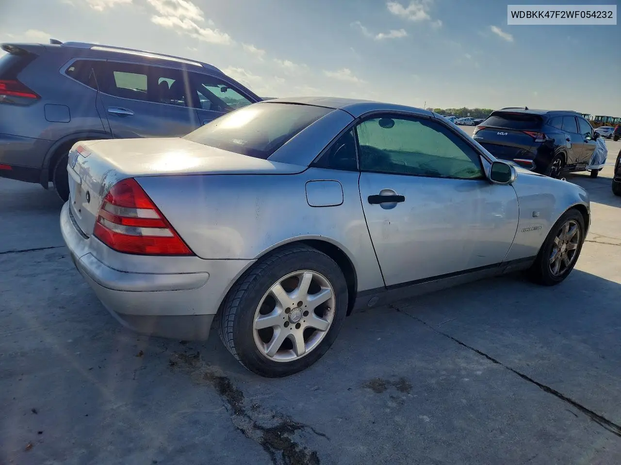 1998 Mercedes-Benz Slk 230 Kompressor VIN: WDBKK47F2WF054232 Lot: 45901336
