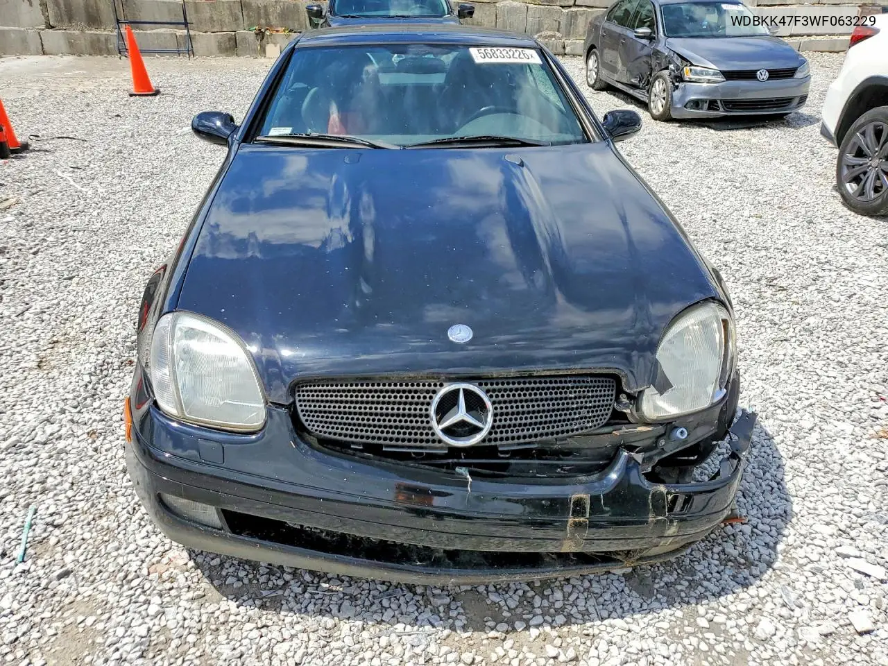 1998 Mercedes-Benz Slk 230 Kompressor VIN: WDBKK47F3WF063229 Lot: 56833226