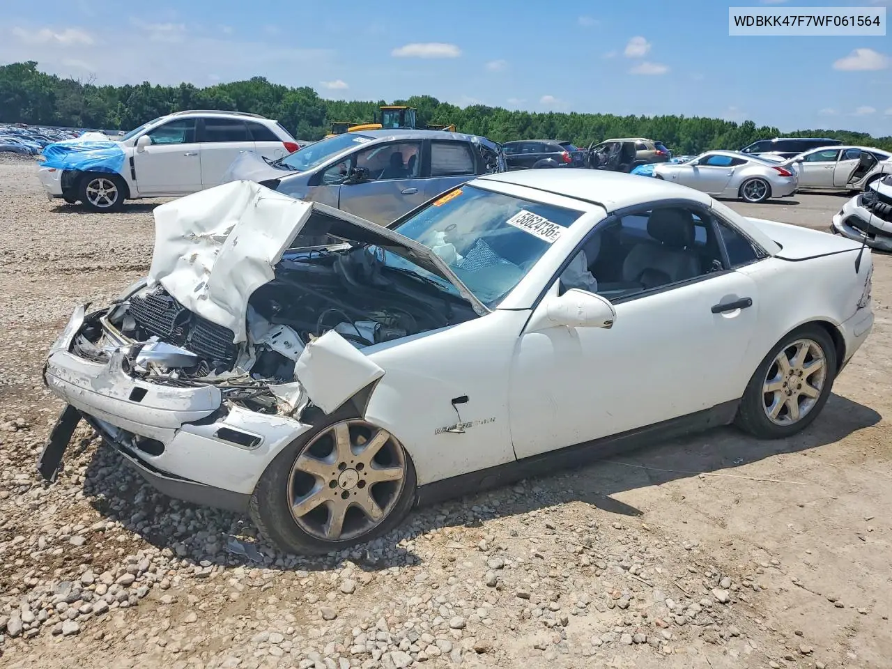 1998 Mercedes-Benz Slk 230 Kompressor VIN: WDBKK47F7WF061564 Lot: 58624736
