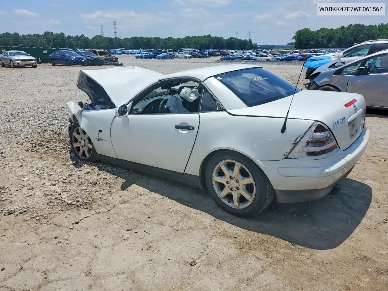 1998 Mercedes-Benz Slk 230 Kompressor VIN: WDBKK47F7WF061564 Lot: 58624736