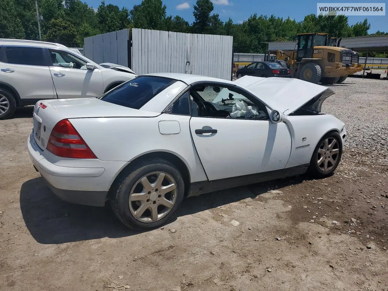 1998 Mercedes-Benz Slk 230 Kompressor VIN: WDBKK47F7WF061564 Lot: 58624736